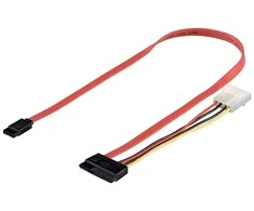 Goobay kompiuterio duomenų kabelis, 1.5/3/6 Gbit/s, SATA III, SATA 7 kontaktų, SATA 7 + 15 kontaktų, kištukas/kištukas, juodas, raudonas, geltonas, tiesus