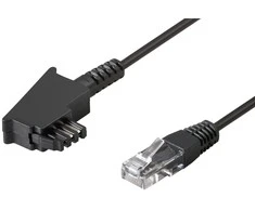 Goobay goobay TAE Anschlusskabel DSL / VDSL, Kabelis Juodas, 10 Metrų - 51235