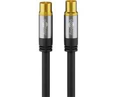 Goobay goobay TV antena cable 135dB juodas 2m -4x shielded