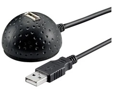 USB kabelis Goobay USB-A - USB-A 1,5 m Juodas (68913)