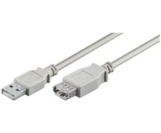 Goobay USB kabelis apvalus USB-A - USB-A 3 m baltas (50961)