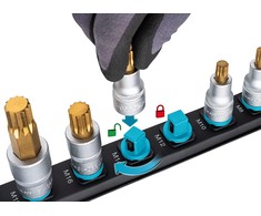 Hazet Hazet SmartRail 1/2 socket set, hexagon socket, 8 pieces (juodas, 6mm - 17mm, short)