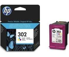 Hewlett Packard (HP) HP 302 trispalvė rašalo kasetė, 165 puslapiai, skirta HP Officejet 3830,3834,4650, Deskjet 2130,3630,1010, Envy 4520