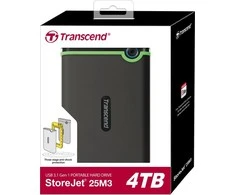 TRANSCEND 4TB 2.5" Išorinis kietasis diskas HDD StoreJet M3 Iron Gray