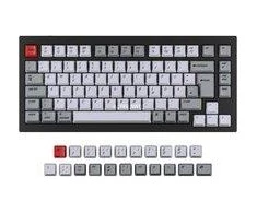 Klaviatūra Keychron Double Shot Cherry PBT Full Keycap Set | Pilkas, Baltas, and Mėlyna