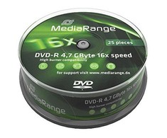 MediaRange DVD- R 4.7 GB 16x 25 vienetai (MR403)