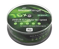 MediaRange DVD- R 4.7 GB 16x 25 vienetai (MR404)