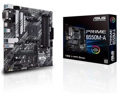 Asus PRIME B550M-A/CSM B550 – lizdas AM4 – pagrindinė plokštė/ Paruošta Ryzen™ 5000 serijai/VRM efektyviam radiatoriui/SafeSlot Core/PCIe 4.0-Ready/AURA SYNC RGB