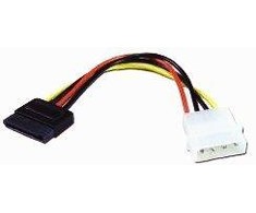 Sharkoon SATA Stromadapter (juodas, 15cm)