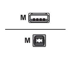 Sharkoon USB 2.0 Kabelis, USB-A Stecker > USB-B Stecker (juodas, 0,5 Meter)