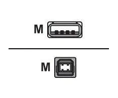 Sharkoon USB 2.0 Kabelis, USB-A Stecker > USB-B Stecker (juodas, 0,5 Meter)