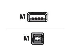 Sharkoon USB 2.0 Kabelis, USB-A Stecker > USB-B Stecker (juodas, 5,0 Meter)