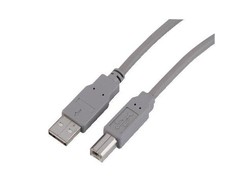 Sharkoon USB 2.0 Kabelis, USB-A Stecker > USB-B Stecker (grau, 0,5 Meter)