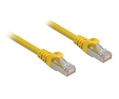Sharkoon Patchkabel RJ45 Cat.6a SFTP (gelb, 1 Meter, LSOH (Halogenfrei))