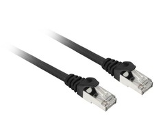 Sharkoon patch network cable SFTP, RJ-45, with Cat.7a raw cable (juodas, 2 meters)