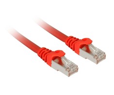 Sharkoon Patchkabel SFTP, RJ-45, mit Cat.7a Rohkabel (raudona, 10 Meter)