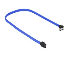 Sharkoon Sata III Kabelis 90° sleeve (blau, 30 cm)