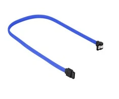 Sharkoon Sata III Kabelis 90° sleeve (blau, 45 cm)