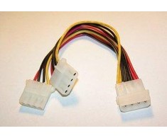 Sharkoon Sata Y Stromaadapter 4P Molex 0,15m bk - Skaitmeninis - Srovės / maitinimo šaltinis