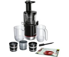 Bosch Liantek Electrical Appliances Lėtaeigė sulčiaspaudė, VitaExtract, 150 W, Juoda, šiaušto nerūdijančio plieno MESM731M