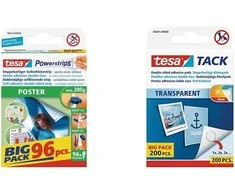 Tesa Powerstrips plakatų lipnios juostelės didelėje pakuotėje