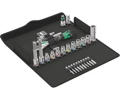 Wera Wera Bicycle Set 7, 3/8, tool set (juodas/žalias, 27 pieces, speed ratchet with besisukanti galvutė)