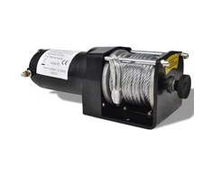 12 V Elektrinė gervė, 1 360 kg, su montavimo plokšte ir lūpa