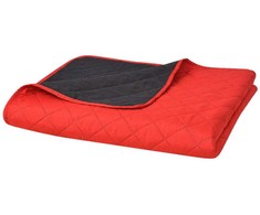 131554 Double-sided Quilted Bedspread Raudona and Juodas 230x260 cm