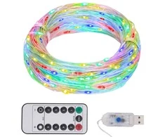 150 LED lempučių girlianda, įvairių spalvų, 15m