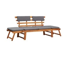 2-1 Sodo sofa su pagalvėmis, 190cm, akacijos medienos masyvas