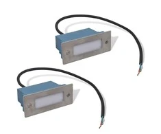 Įleidžiami laiptų pakopų LED šviestuvai, 2vnt., 44x111x56mm