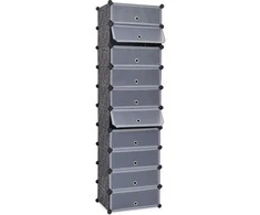 244919 Spintelė batams su 10 skyrių, juoda