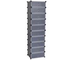 244919 Spintelė batams su 10 skyrių, juoda