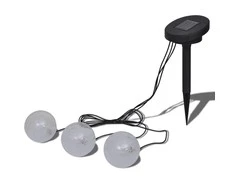 3 LED Tvenkinio Šviestuvai Plaukiojantys Burbulai su Saulės Elementais