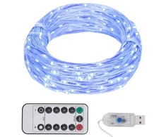 300 LED lempučių girlianda, mėlynos spalvos, 30m
