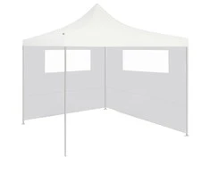 Šoninė pavėsinės siena su langais, baltos spalvos, 6x2m