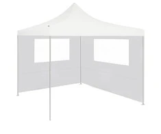 Šoninė pavėsinės siena su langais, baltos spalvos, 4x2m