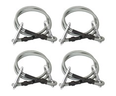 310252 Ropes with Carabiner 4 pcs Rubber