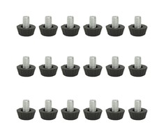 315594 Adjustable Furniture Feet M8 18 pcs Juodas