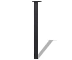 Reguliuojamo aukščio stalo kojos, 4vnt., juodos spalvos, 870mm
