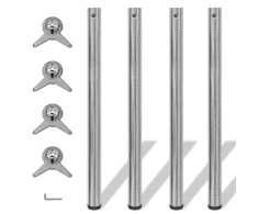 Reguliuojamo aukščio stalo kojos, 4vnt., šlifuoto nikelio, 870mm
