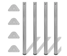 Reguliuojamo aukščio stalo kojos, 4vnt., šlifuoto nikelio, 870mm