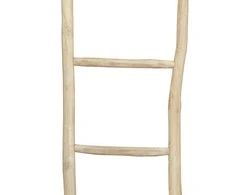 5 Pakopų rankšluosčių kabykla iš tikmedžio 45x100 cm Natūrali