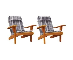 Adirondack kėdės pagalvėlės, 2vnt., oksfordo audinys, languotos