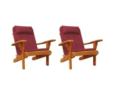 Adirondack kėdės pagalvėlės, 2vnt., vyno, oksfordo audinys