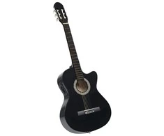 Klasikinė gitara su ekvalaizeriu, juodos spalvos, 6 stygos