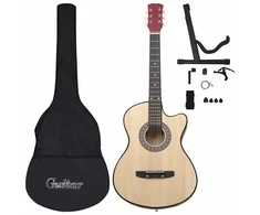Akustinės gitaros rinkinys, 12 dalių, 38", 6 stygos
