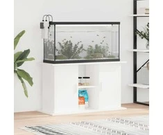 Akvariumo stovas, baltos spalvos, 101x41x58cm, apdirbta mediena