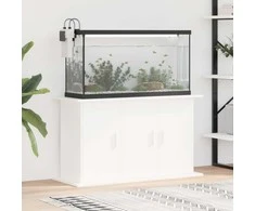Akvariumo stovas, baltos spalvos, 101x41x58cm, apdirbta mediena