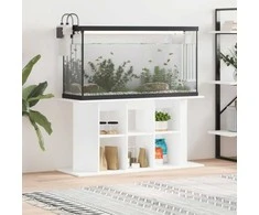 Akvariumo stovas, baltos spalvos, 120x40x60cm, apdirbta mediena